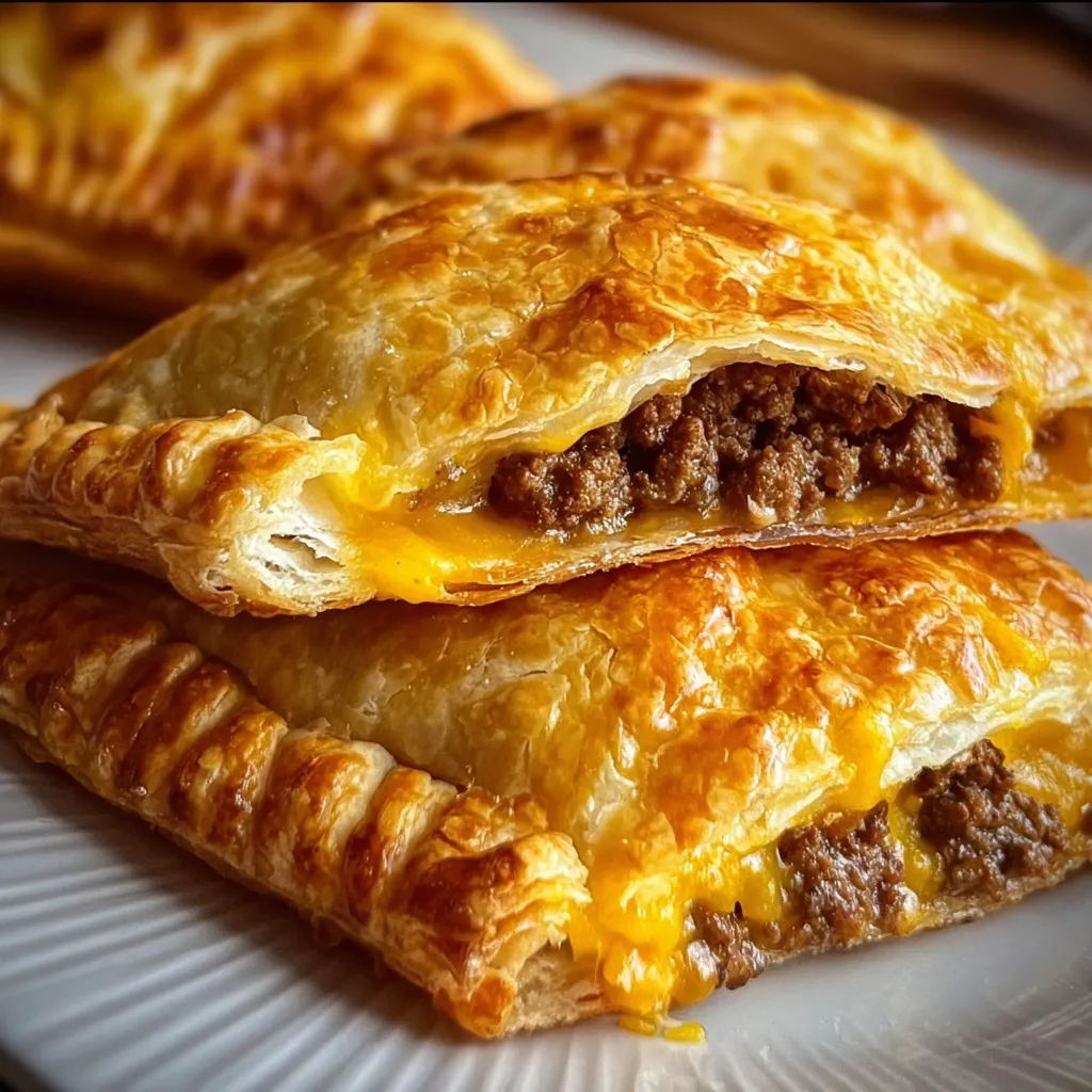 Ultimate Cheeseburger Pockets with Special Sauce and Crispy Golden Crust - secondary view